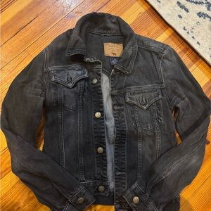 Earl Jeans Dark Gray /black Denim Jacket